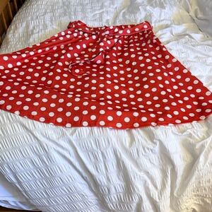 Never worn Polka Dot Red Skirt . Pair with black shirt for Disney outfit.